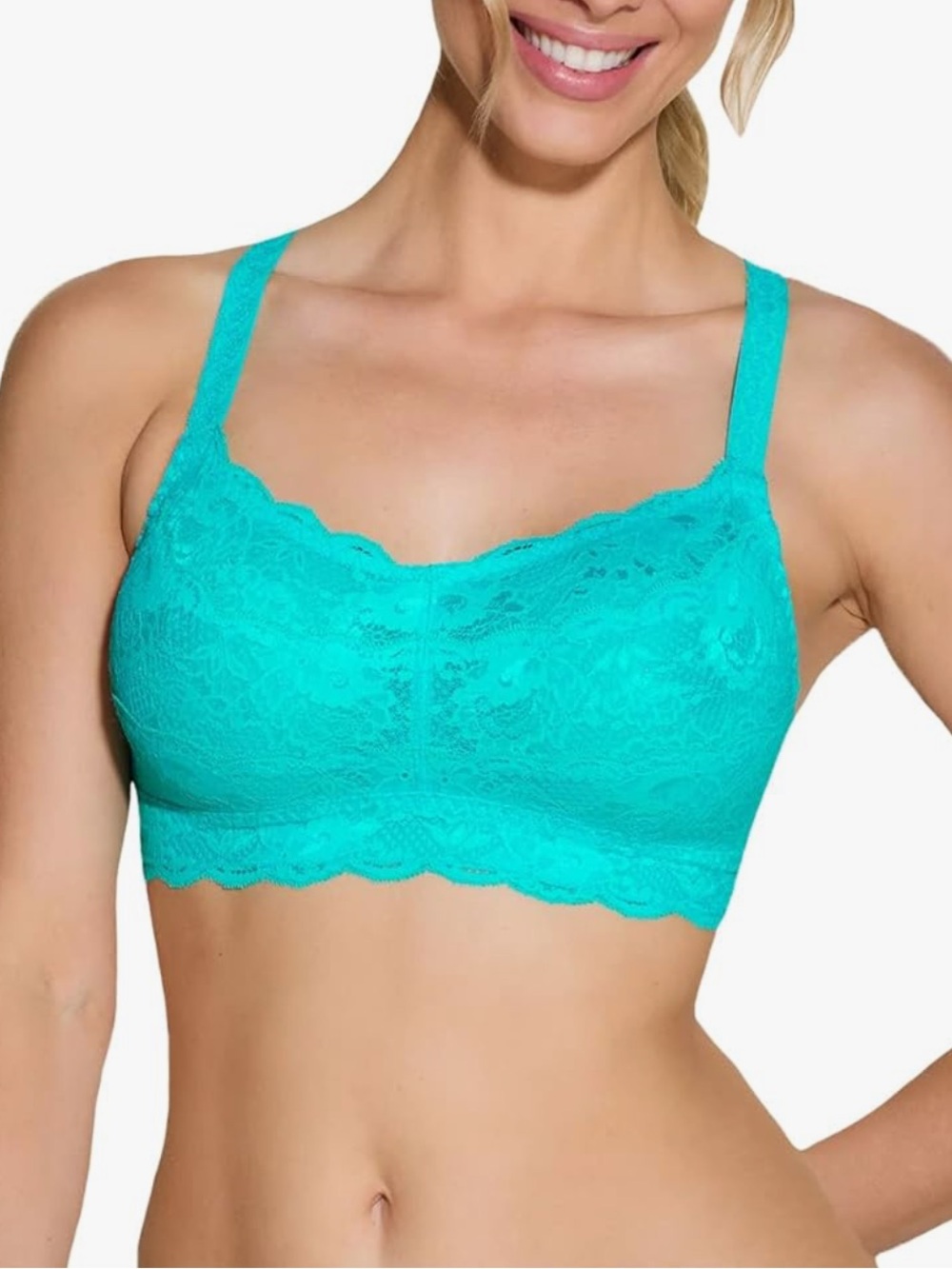 PINK Victoria Secret Turquoise Lace Bralette